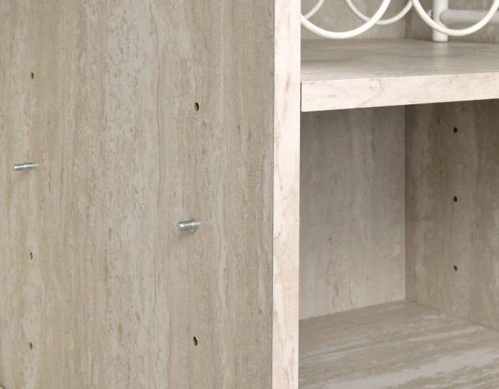 Larkin Faux-Marble Wine Cabinet LK100SV - Image 5