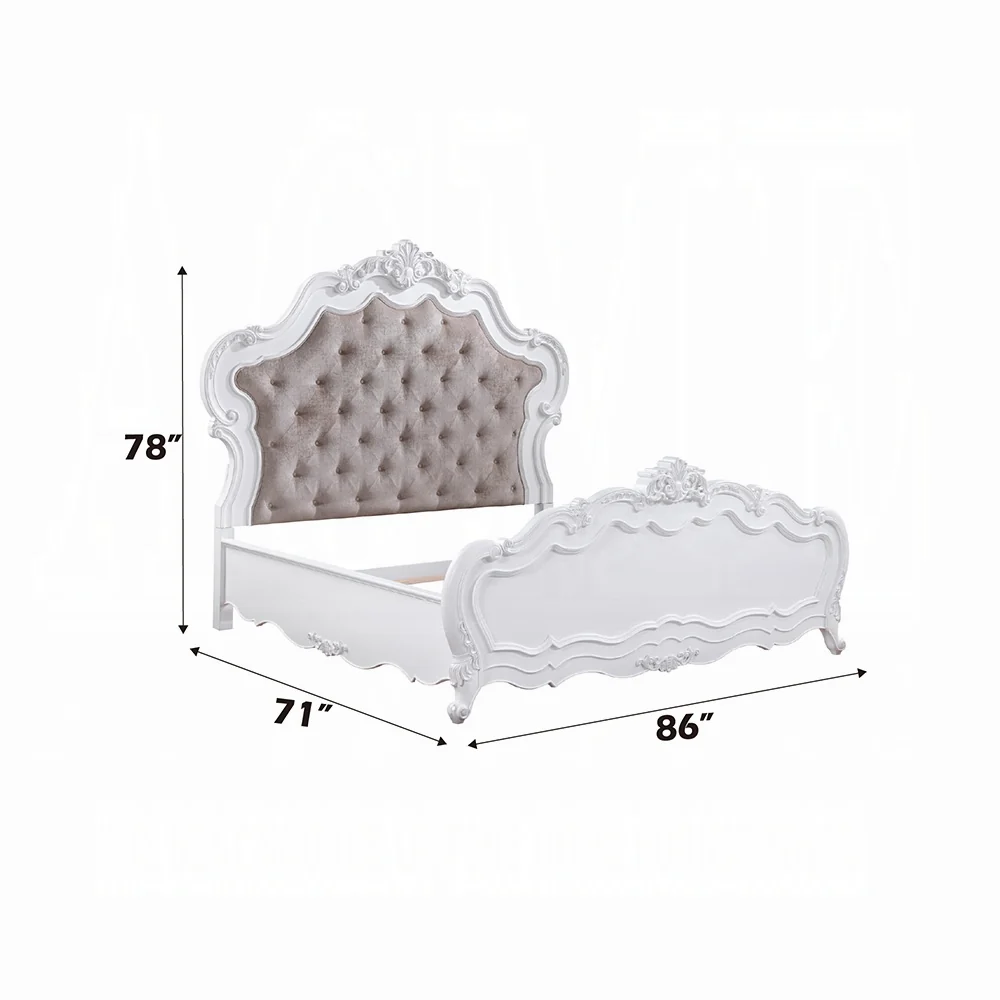 Latisha White King 4 Pc Bedroom Set - Image 6
