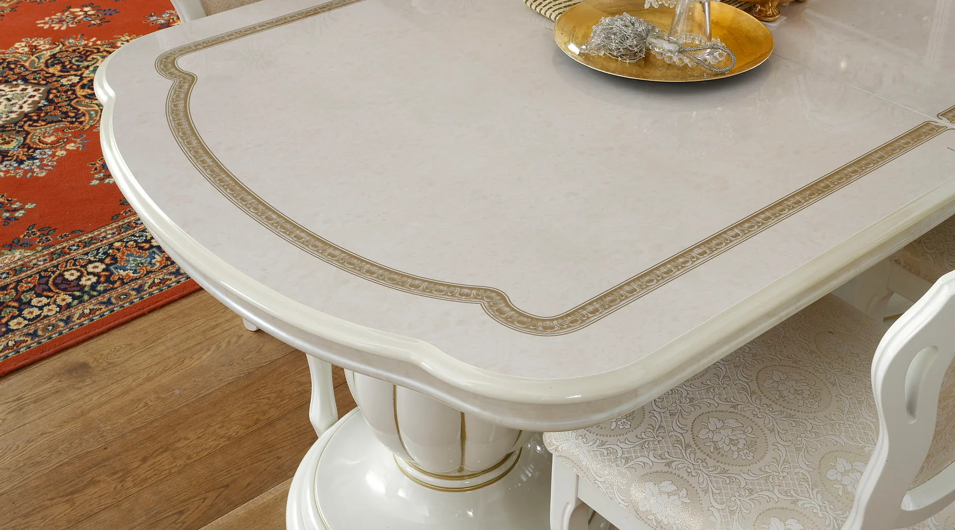 Leanardo Ivory Lacquer Dining Collection by ESF - Image 5
