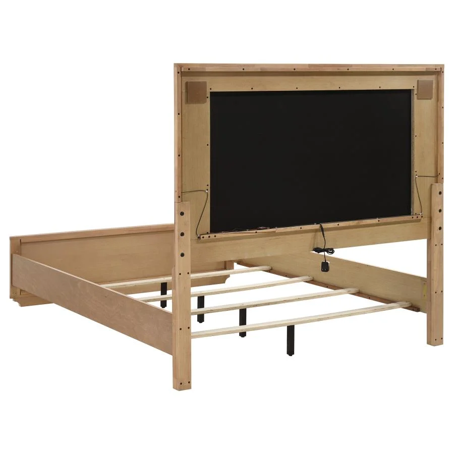 Leanne Light Oak 4 Pc LED Bedroom Set - Image 5