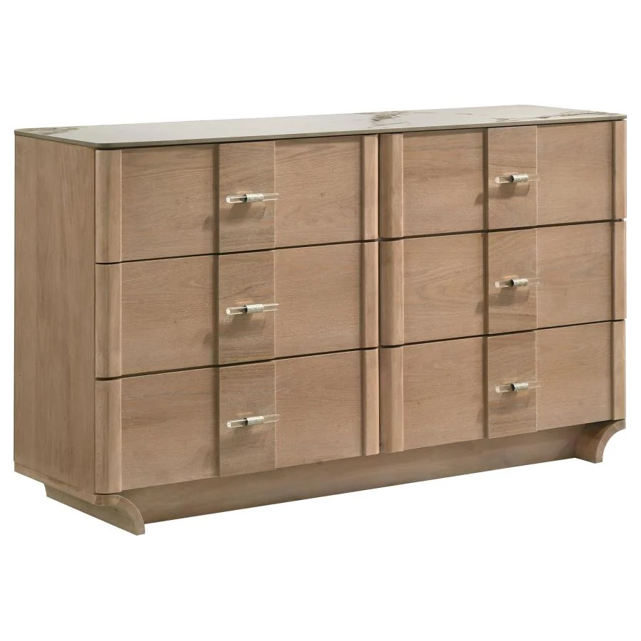 Leanne Light Oak 4 Pc LED Bedroom Set - Image 8