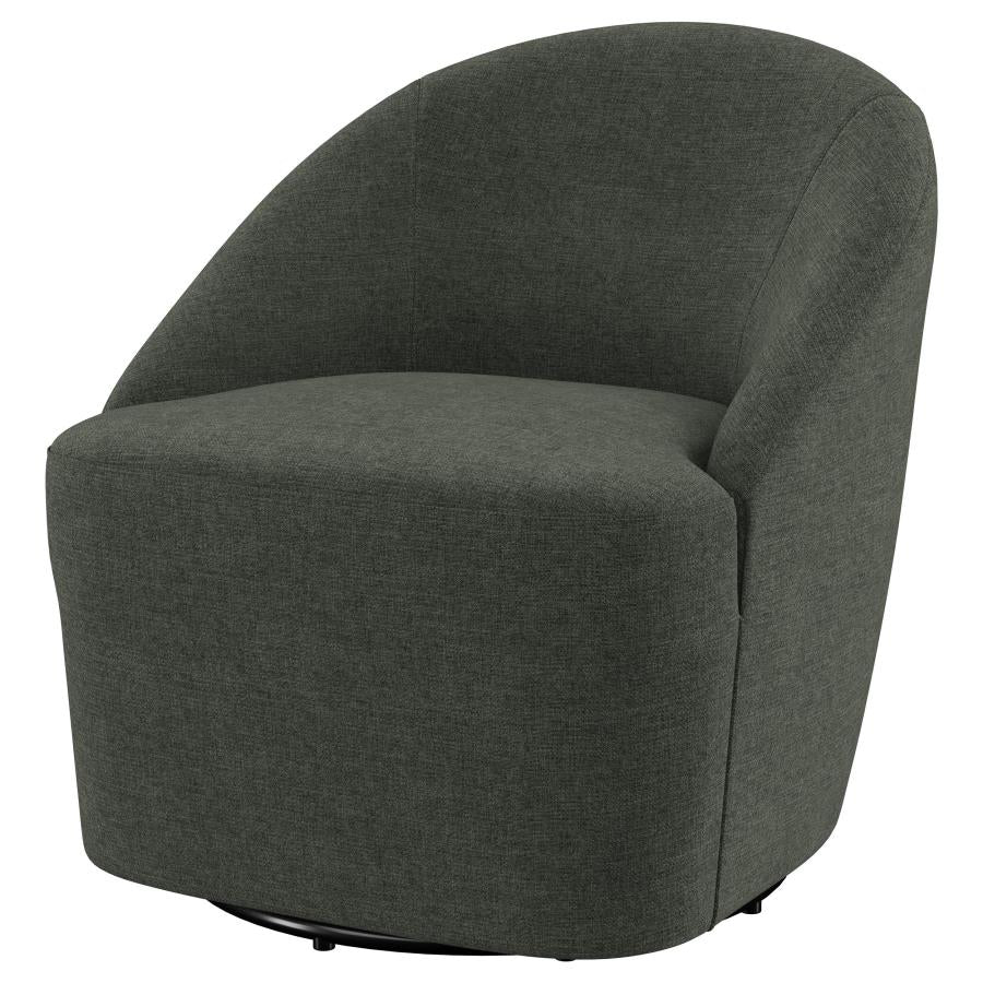 Leon Barrel Hunter Green Accent Swivel Chair - Image 5