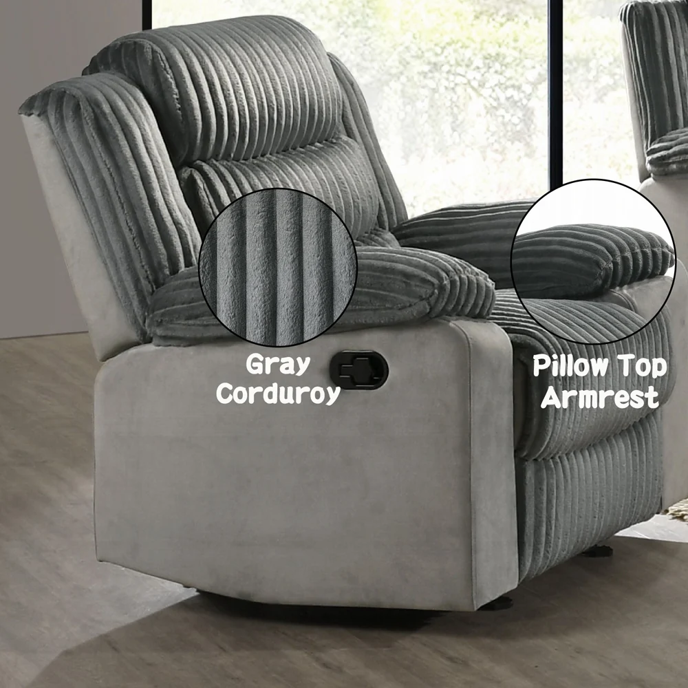 Lesley Gray Glider Recliner LV04622 - Image 7