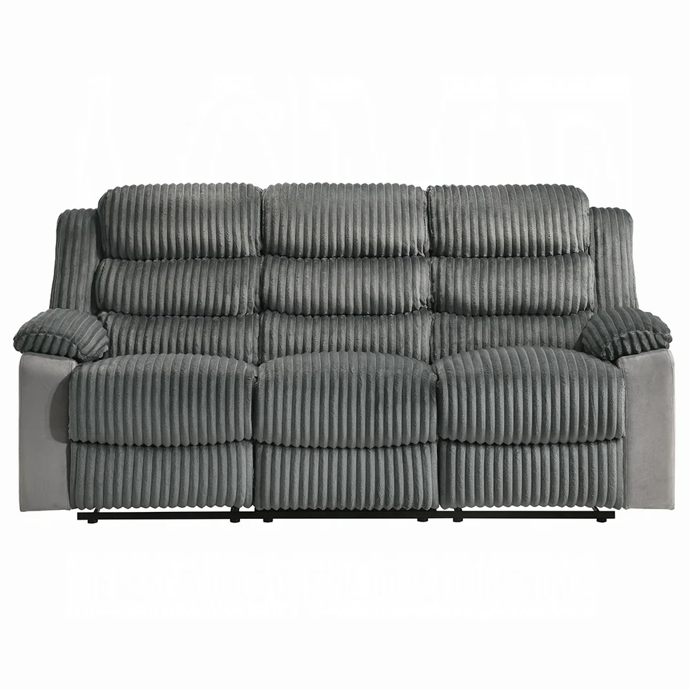 Lesley Motion Grey Sofa & Loveseat by Acme - Image 4
