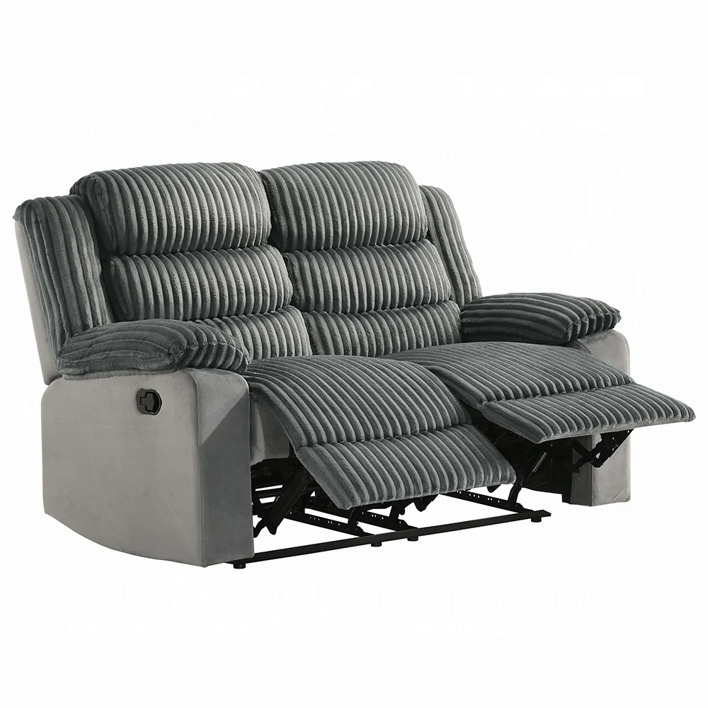 Lesley Motion Grey Sofa & Loveseat by Acme - Image 9