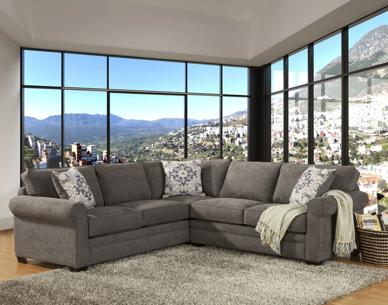 New Comfort Industries Lexi 2 Pc Sectional - 3 Colors - Image 2