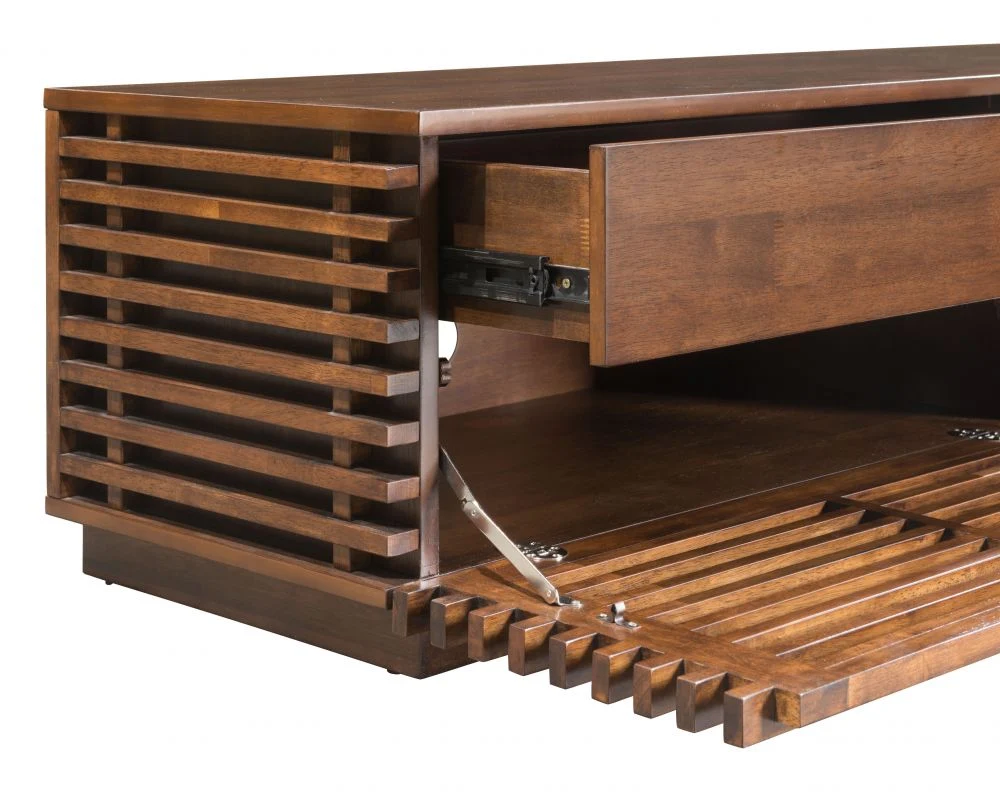 Linea Wide Entertainment Stand Walnut Acacia - Image 8
