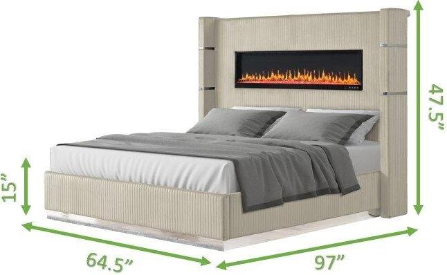 Lizelle Upholstery Bed With Ambient Lighting - Image 5