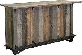 Loft Brown Bar Set by IFD Rustic Barn Doors - Image 4