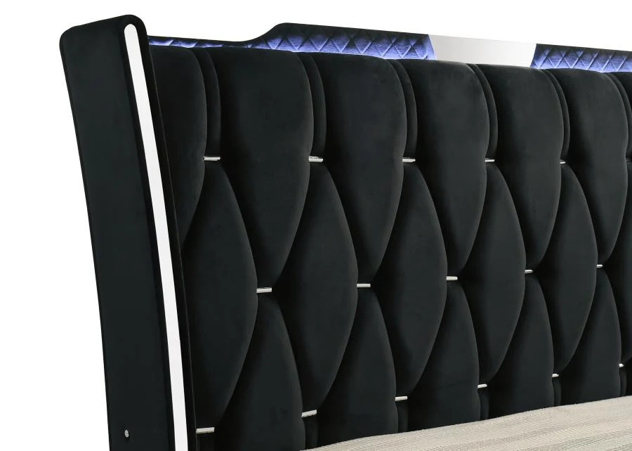 Lorient Black 4 Pc Bedroom Set - King Bed - Image 3