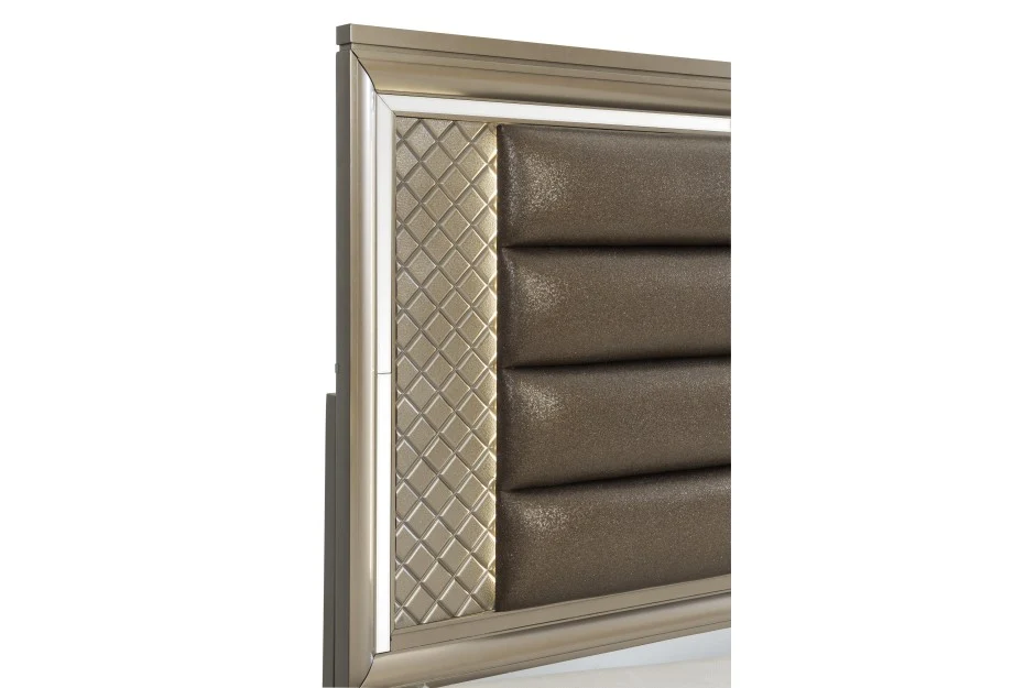 Louden 1515 Champagne Bedroom Set - LED Lighting - Image 7