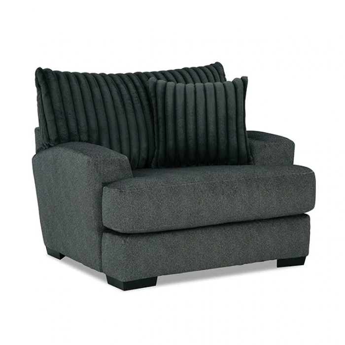 Loughlin Gun Metal Chenille Chair SM5195-CH - Image 2