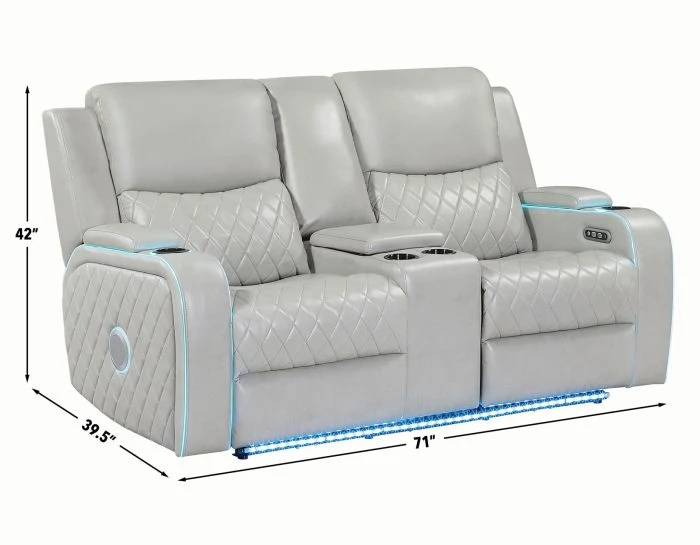 Luna 3 Pc Home Cinema Power Reclining Set - Image 7