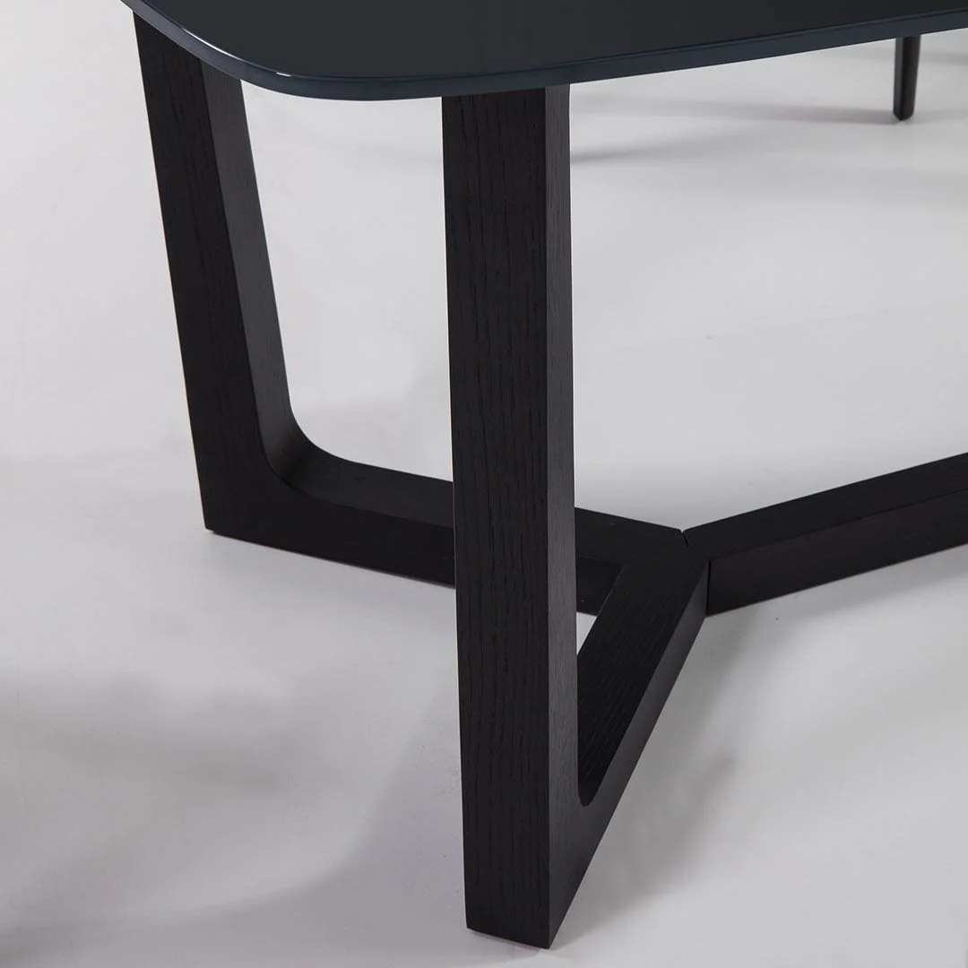 American Eagle DT-M039 Black Glass Top Dining Collection - Image 3
