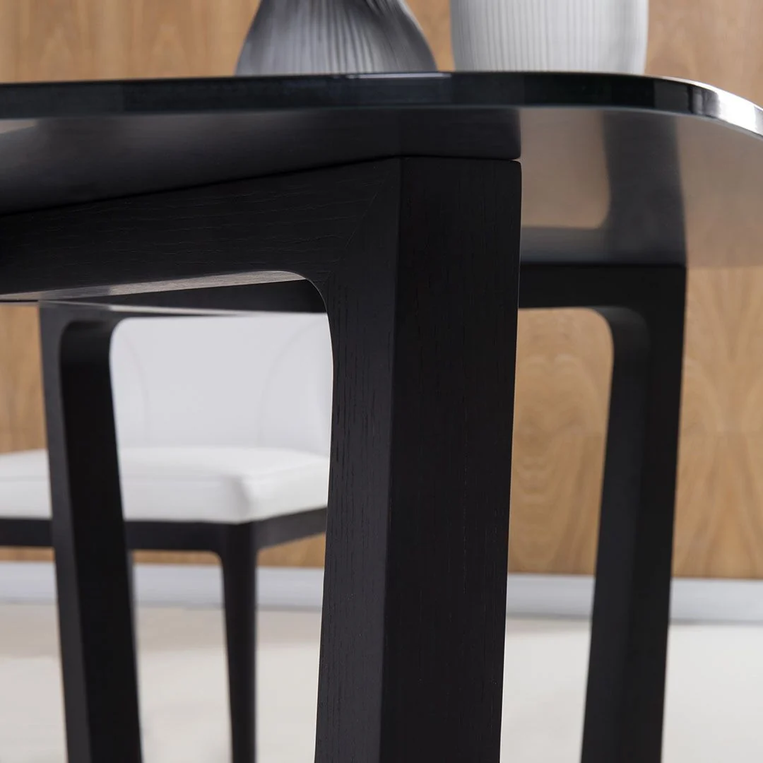 American Eagle DT-M039 Black Glass Top Dining Collection - Image 4