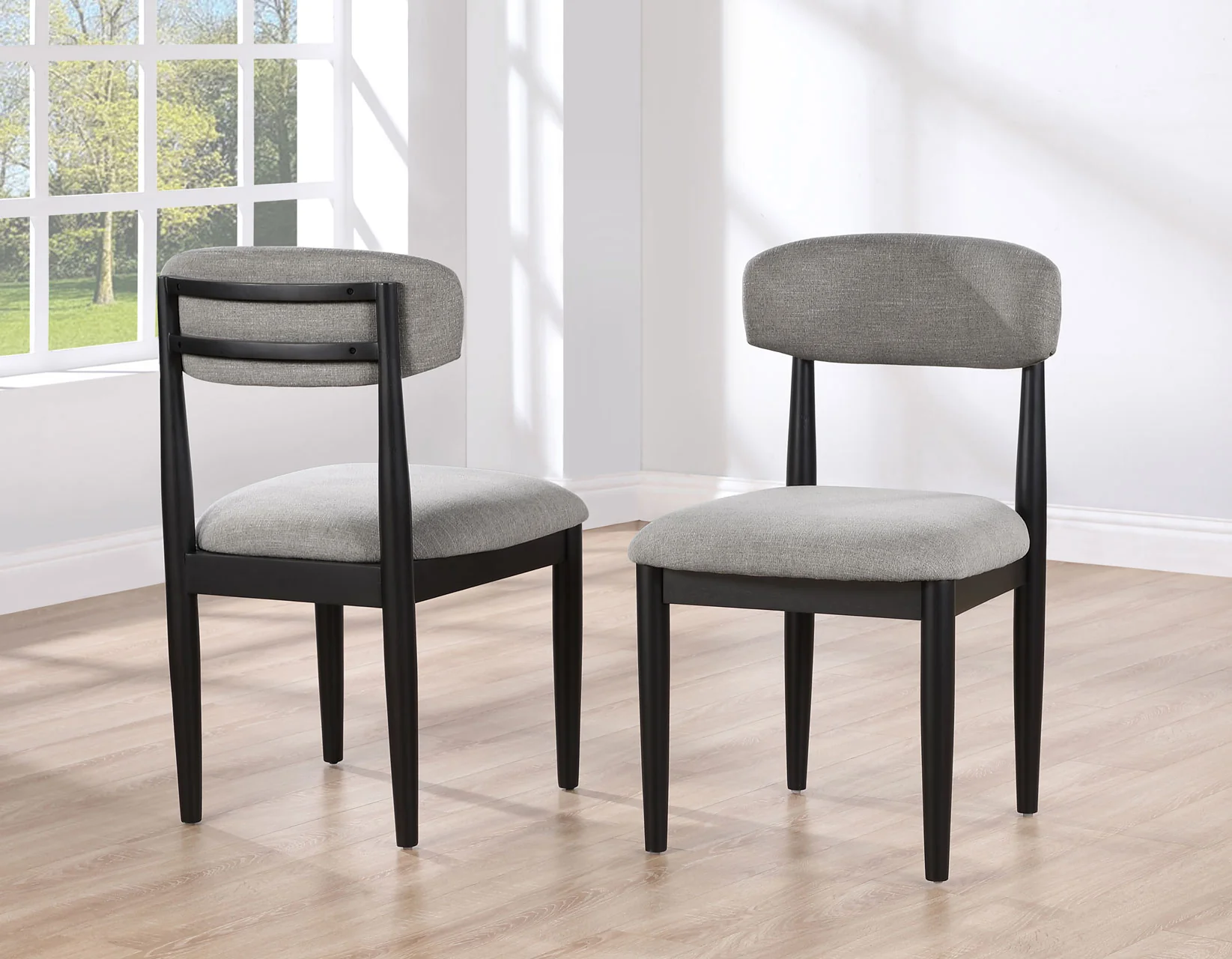Magnolia 52" Round 5-Piece Black Dining Set - Image 5