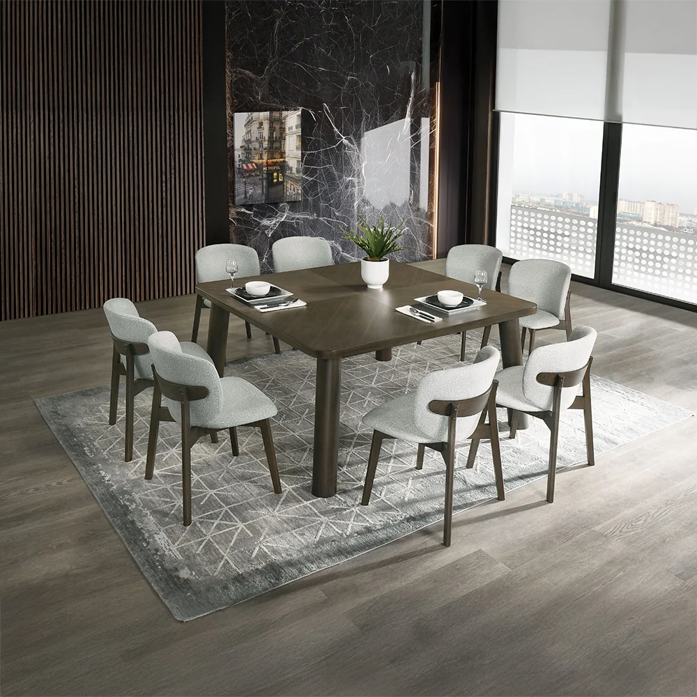 Mallin DN03655 Walnut 9 Pc Dining Set