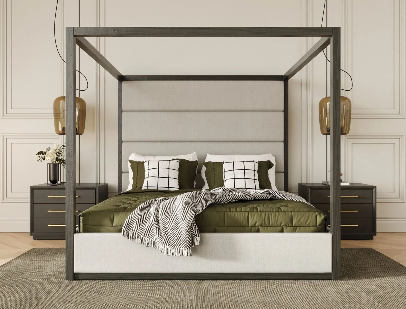 Manhattan 5 Pc Canopy Bedroom Collection by VIG - Image 2