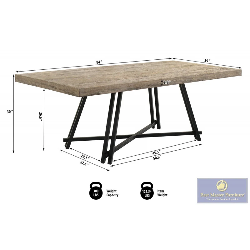 Manhattan 7 Pc White Oak Dining Set - Image 5