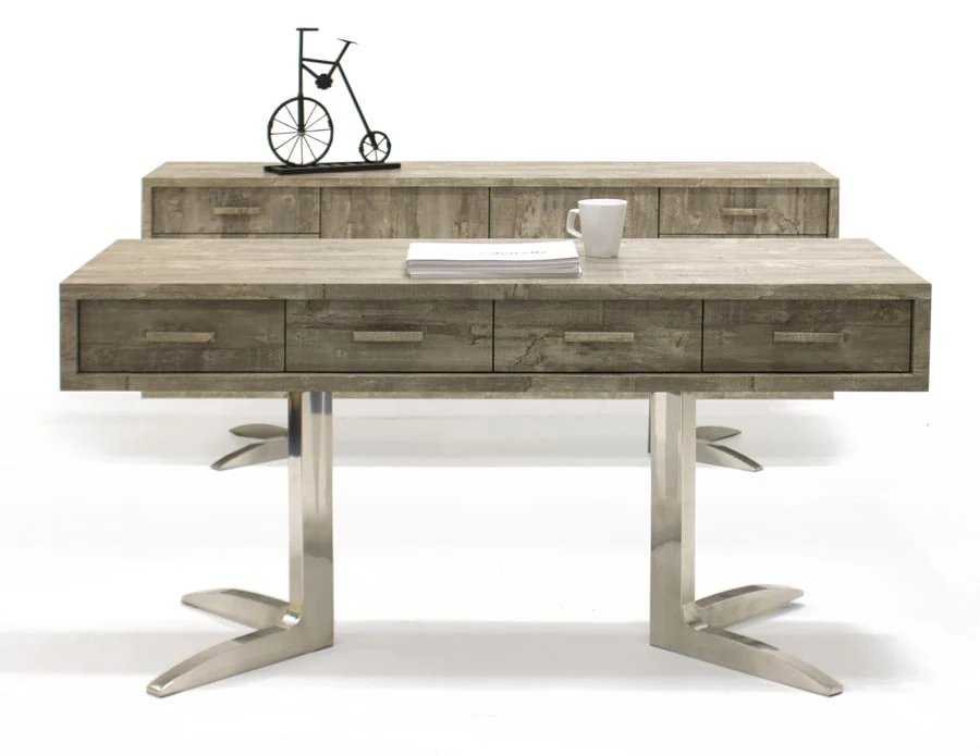Marco Rustic Gray Executive Desk by Sharelle - Image 2