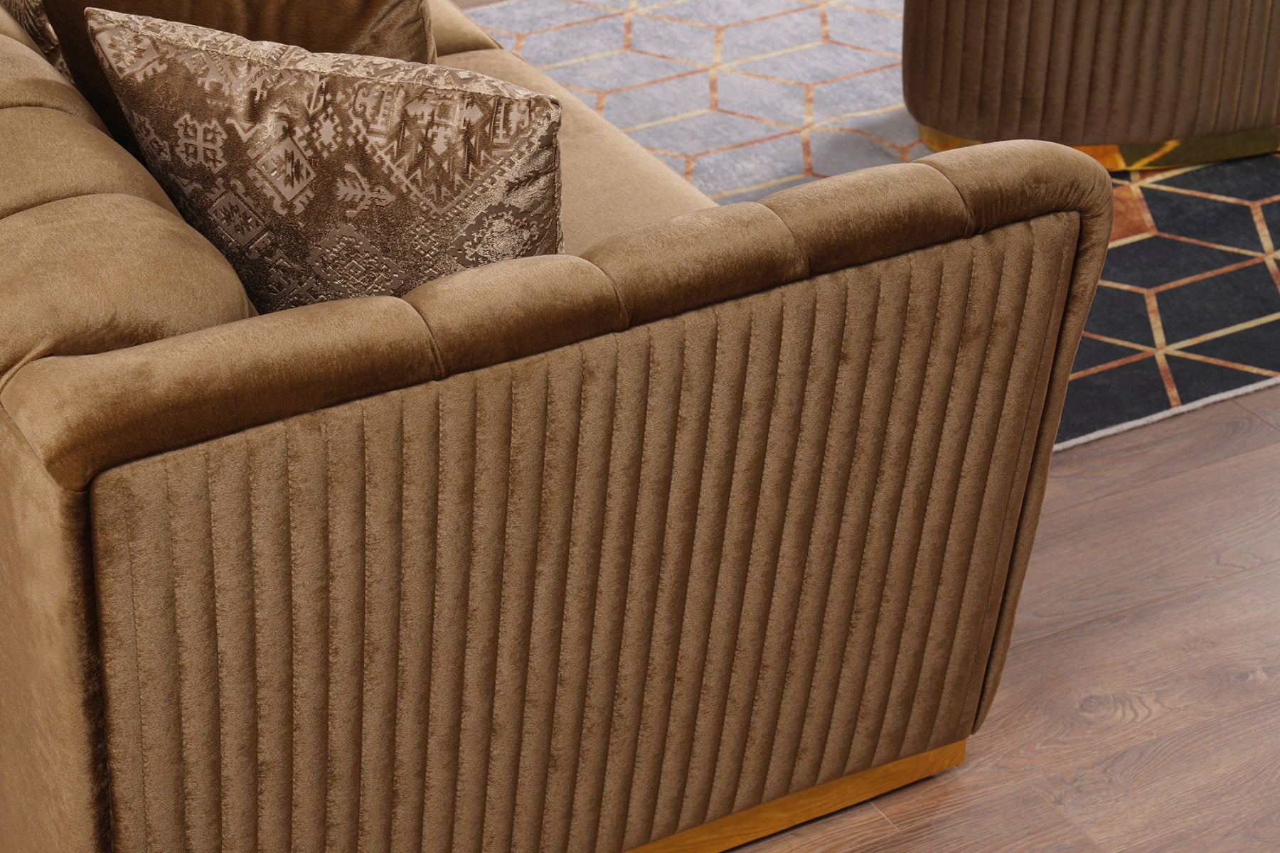 Margo Brown Sofa Collection by Demka Furnishing - Image 7