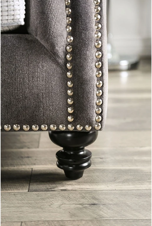 Mariella Sofa Collection SM2286 - Gray Plush Microfiber - Image 5