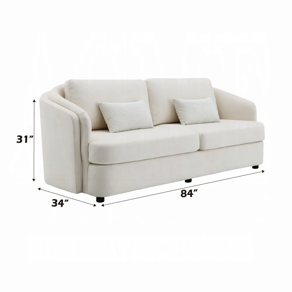 Mariko 2 Pc Linen Sofa Collection LV02770 - Image 7