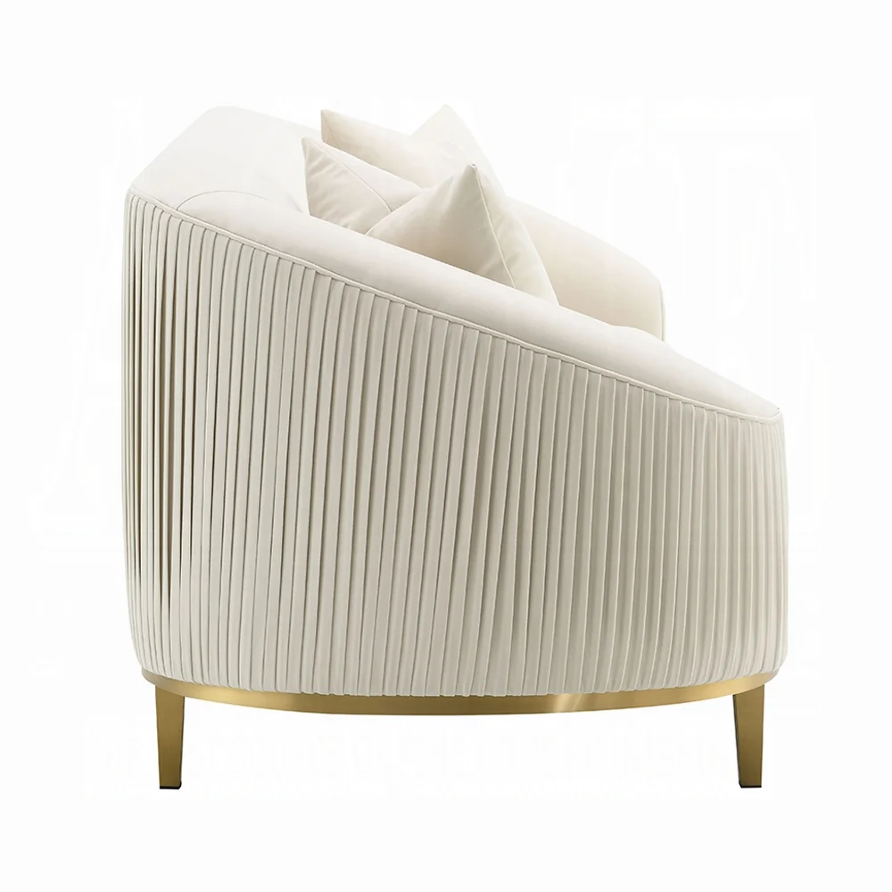 Martina Ivory Velvet Sofa & Loveseat by Acme - Image 6