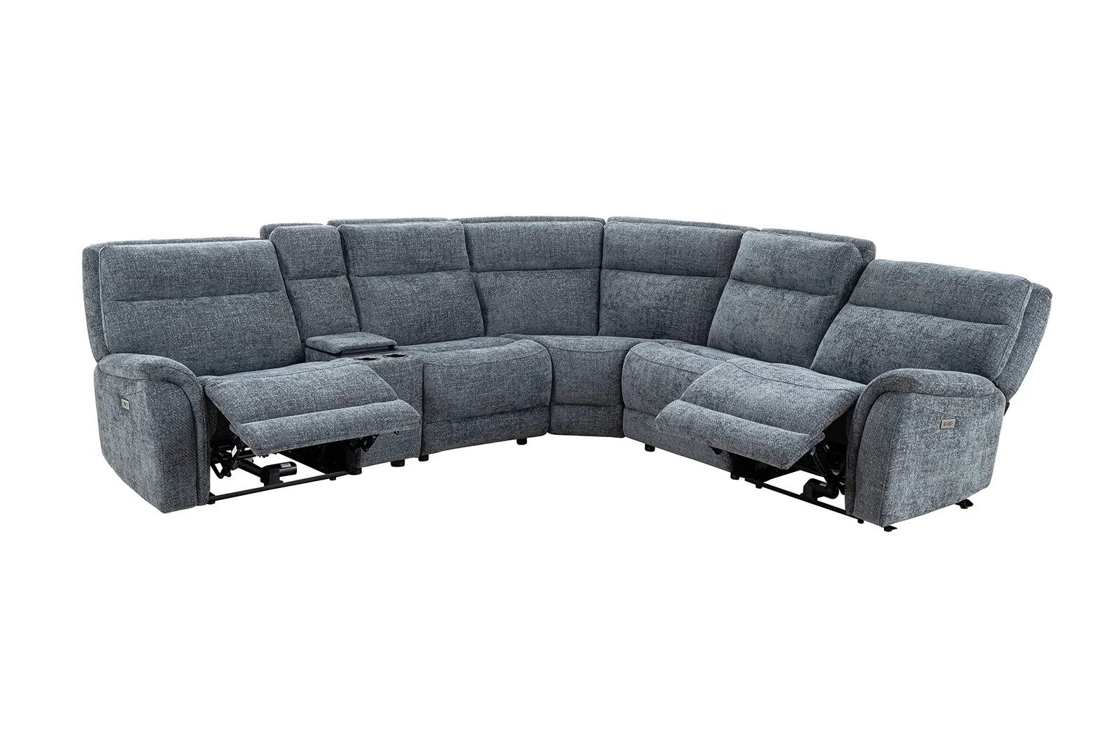 Mattheus Charcoal Gray Power Sectional - Image 2