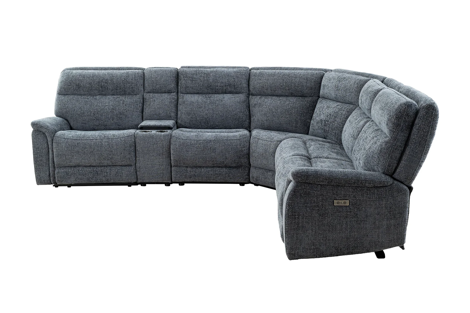 Mattheus Charcoal Gray Power Sectional - Image 3