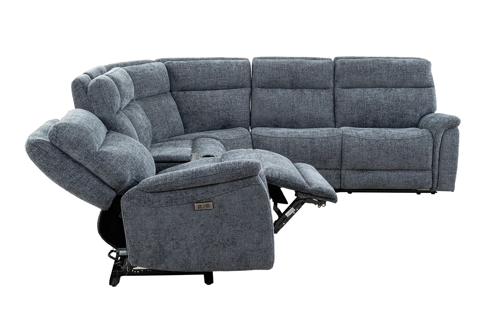 Mattheus Charcoal Gray Power Sectional - Image 5
