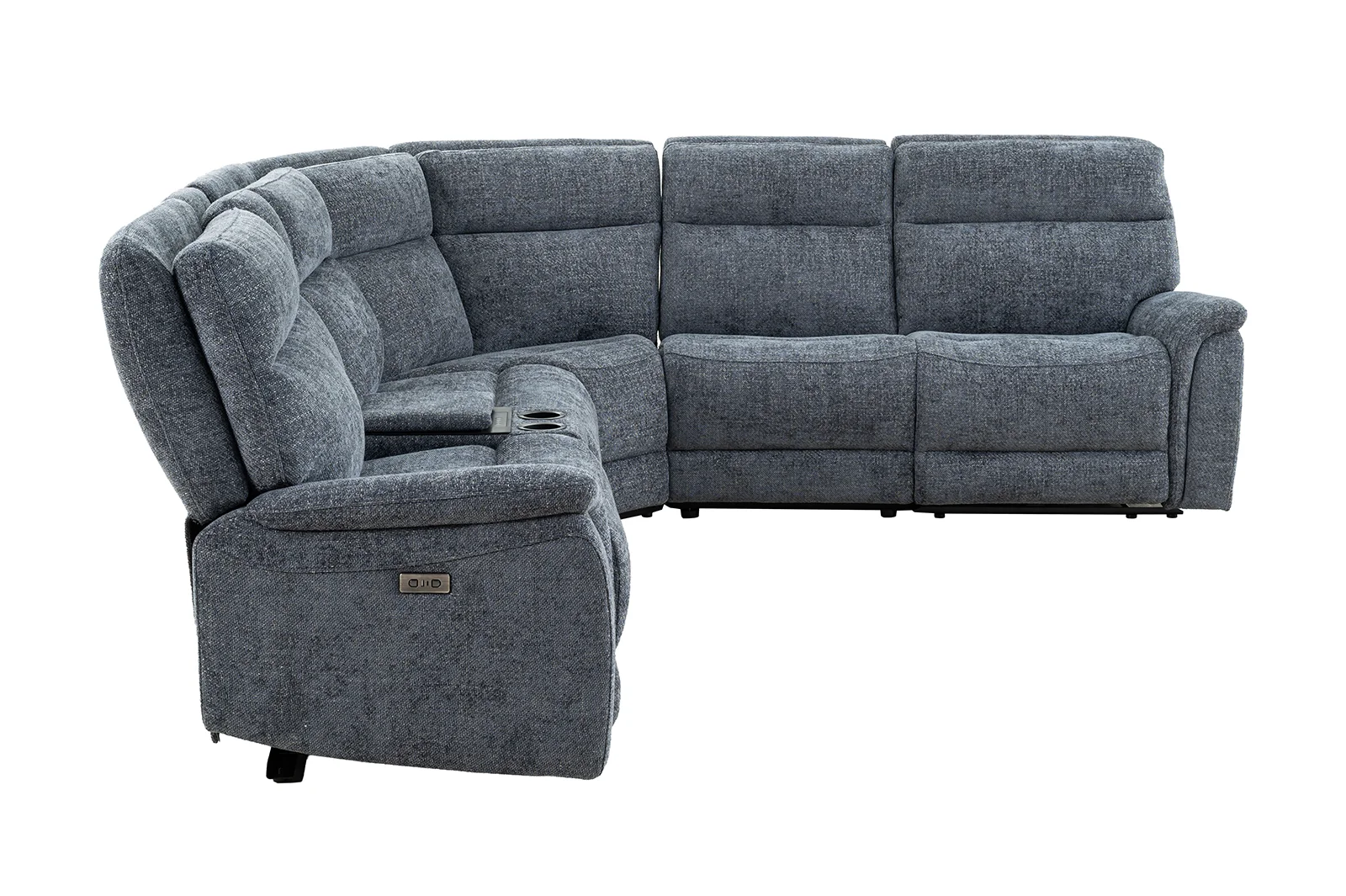Mattheus Charcoal Gray Power Sectional - Image 6