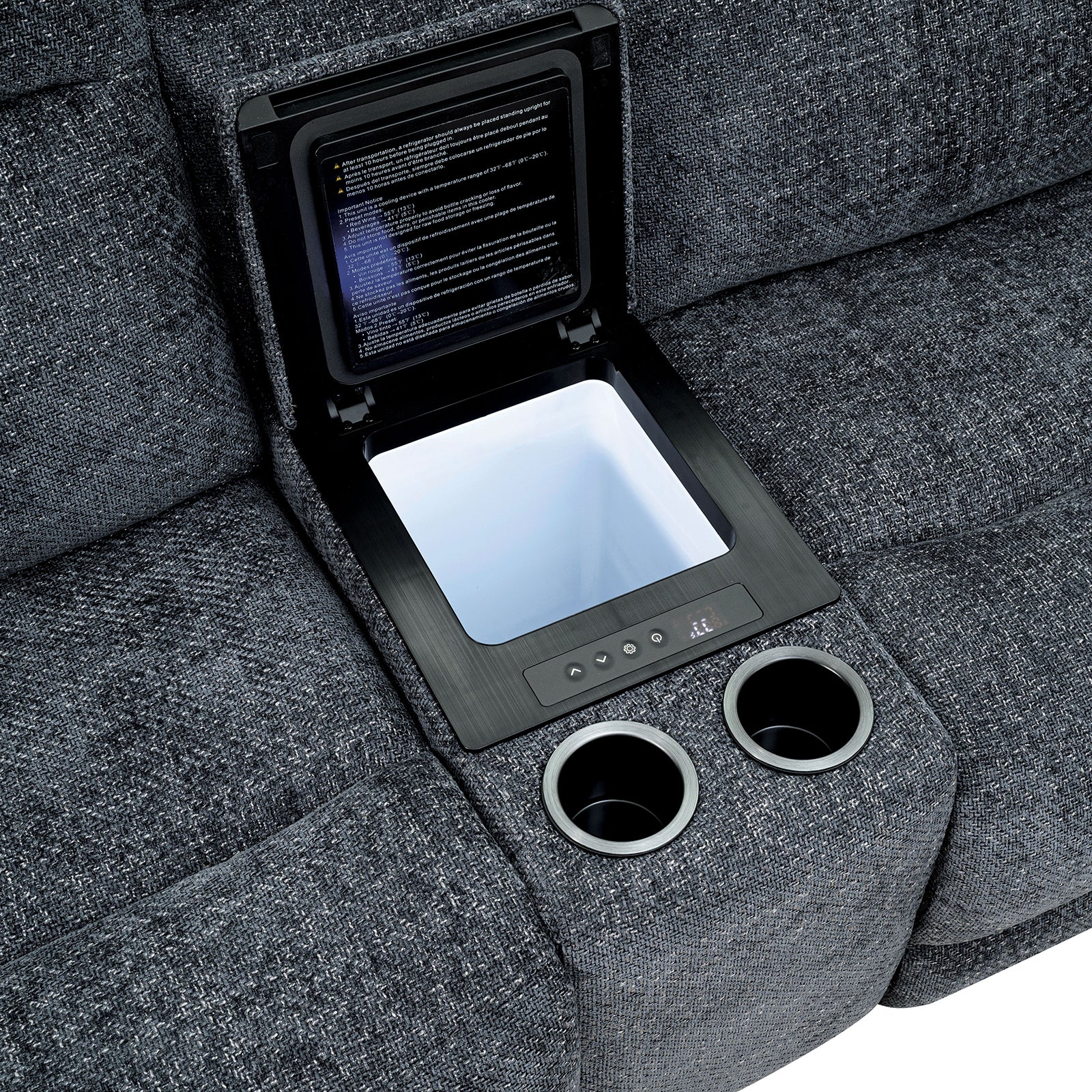 Mattheus Charcoal Gray Power Sectional - Image 8