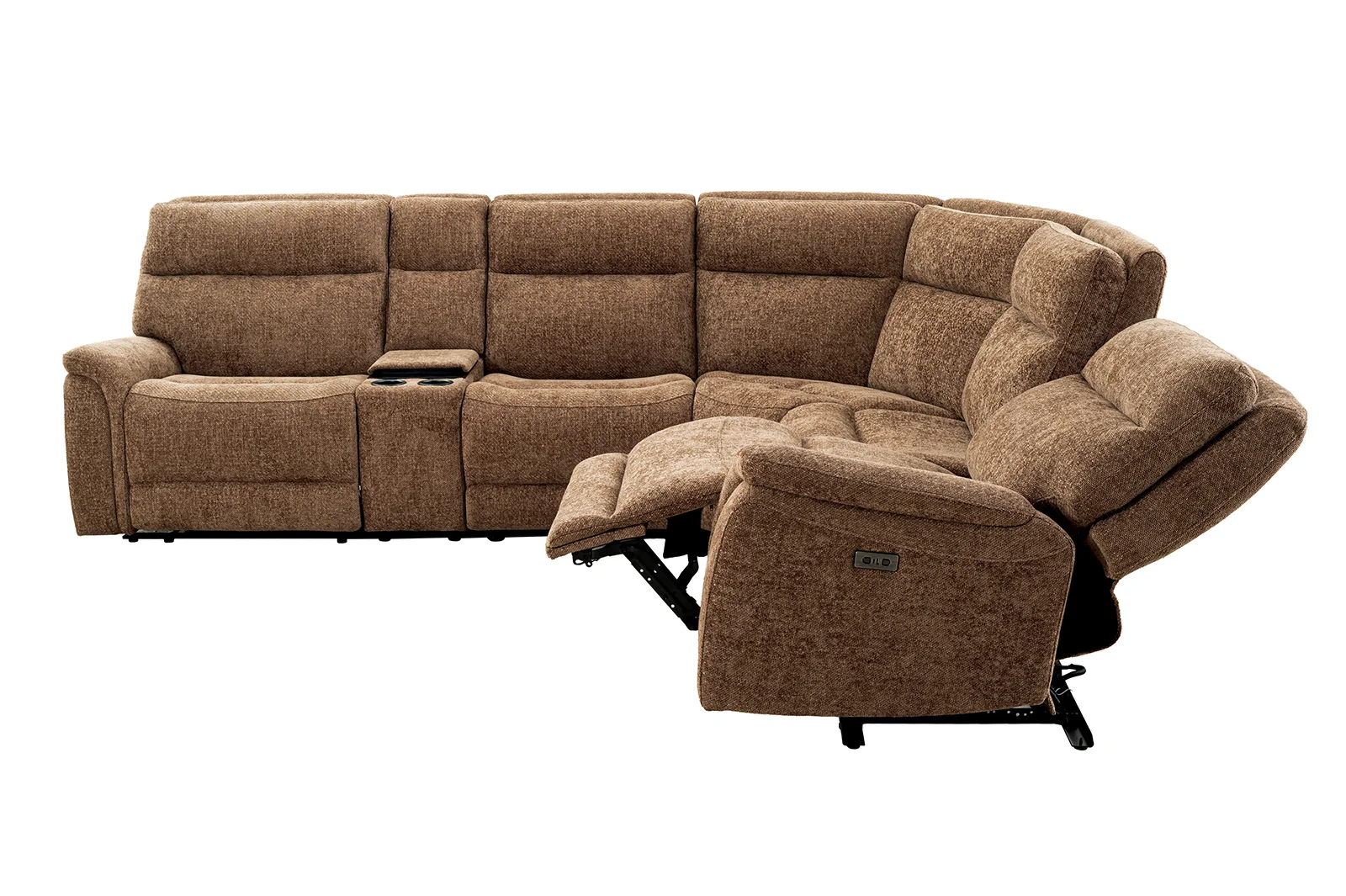 Mattheus Cypess Brown Power Sectional - Image 5