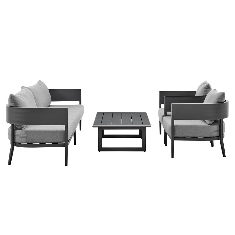 Menorca 4 Pc Outdoor Conversation Set - Armen Living - Image 2
