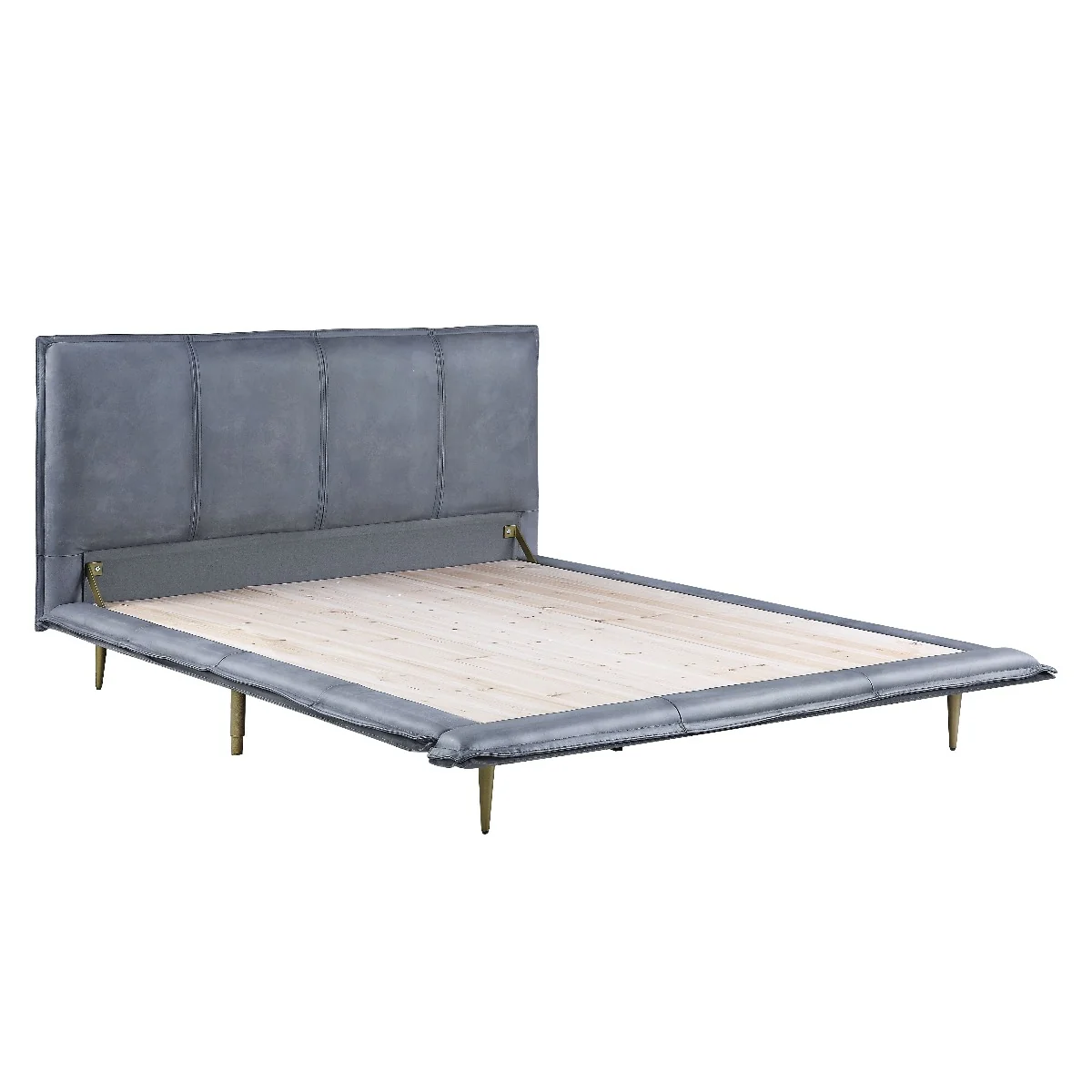 Metis Industrial Style Bed - Buttery Soft Top Grain Leather - Image 8