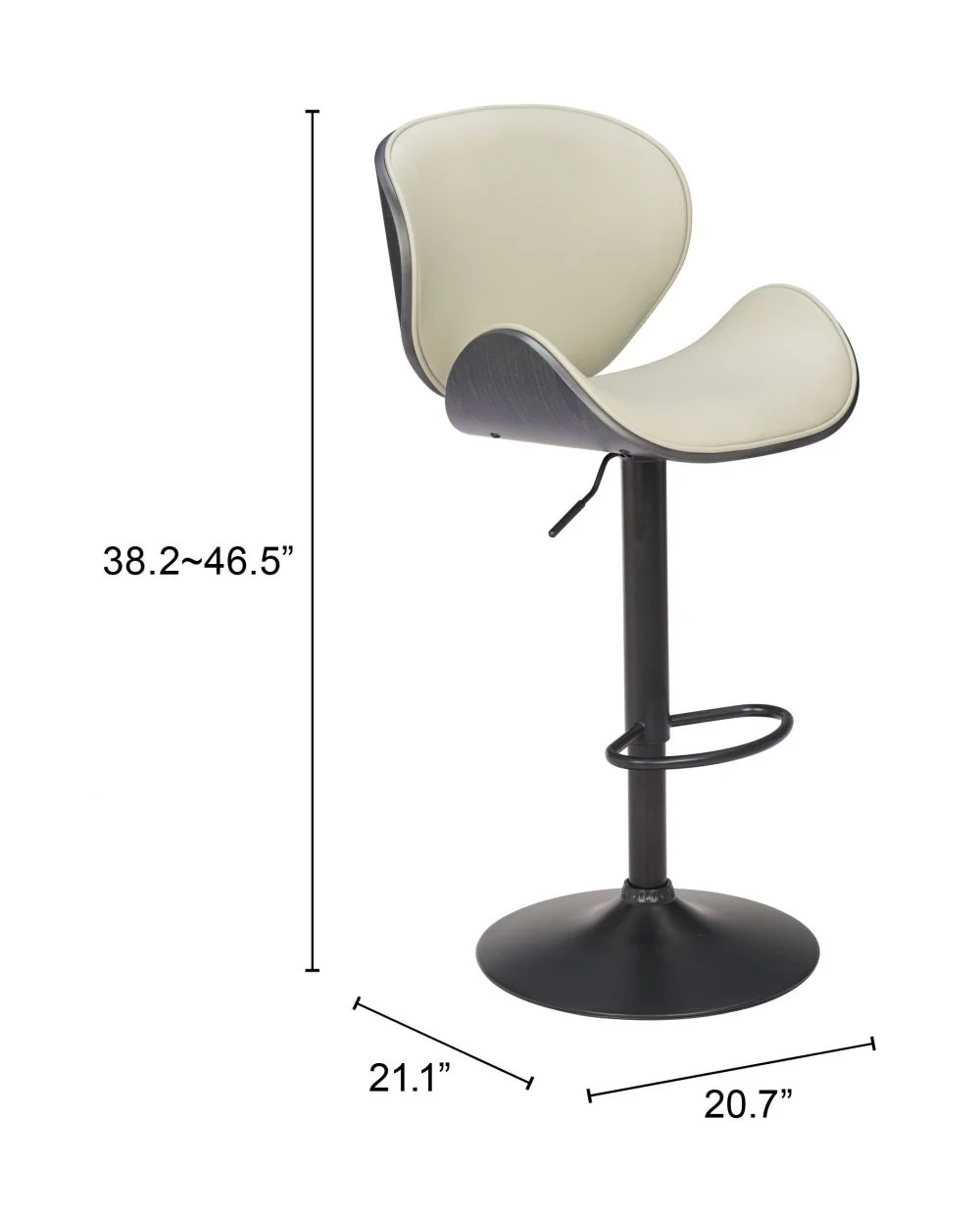 Meyane Gray Barstool 110569 - Image 8