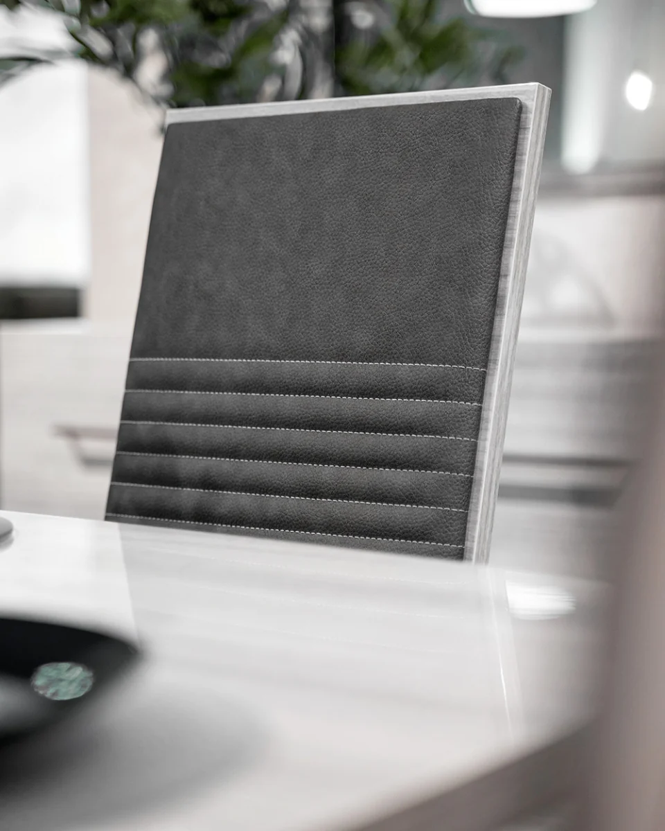Mia High Gloss Light Grey Dining Collection - Image 4