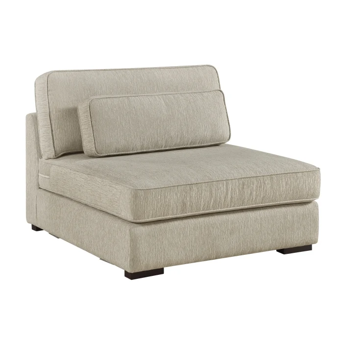 Mila 5 Pc Modular Sectional Pewter Chenille - Image 10