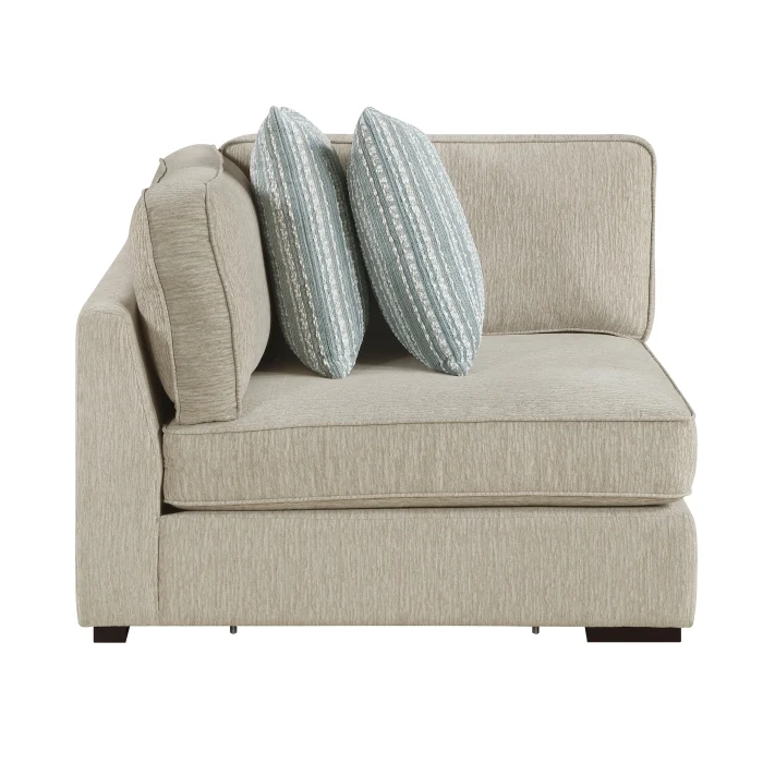 Mila 5 Pc Modular Sectional Pewter Chenille - Image 14