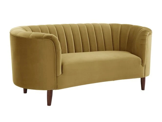 Millephri LV00163 Sofa Set - Olive Yellow Velvet - Image 2