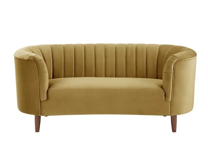 Millephri LV00163 Sofa Set - Olive Yellow Velvet - Image 3