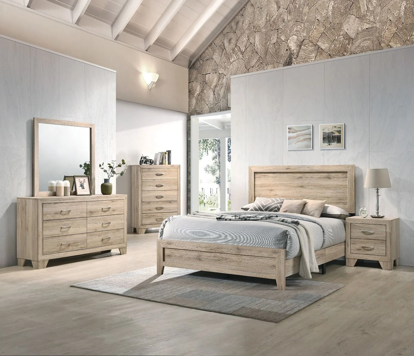Miquell 4 Pc Bedroom Set - Eastern King Bed - Image 2
