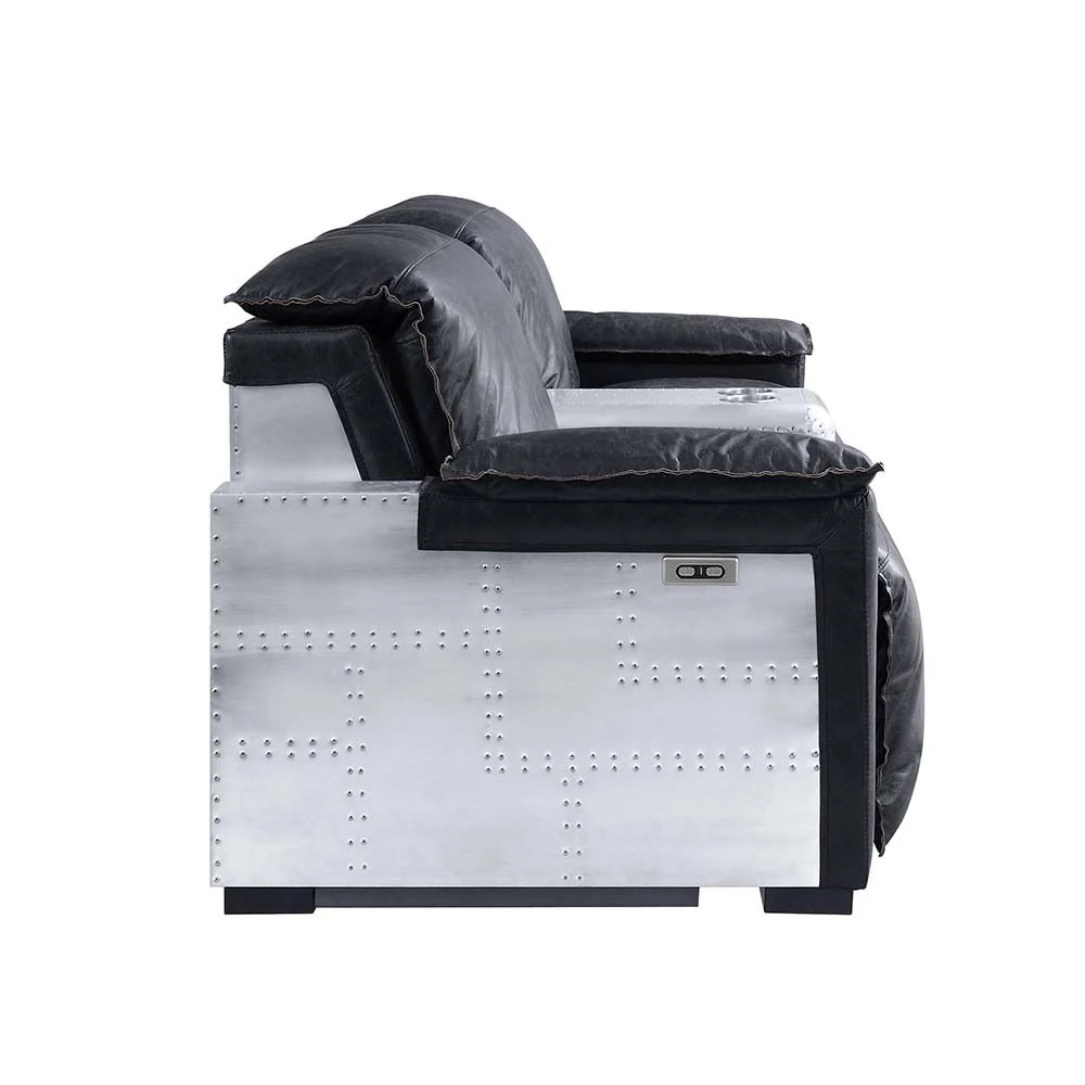 Misezon Top Grain Leather 2 Seat Home Theater by Acme - Image 7