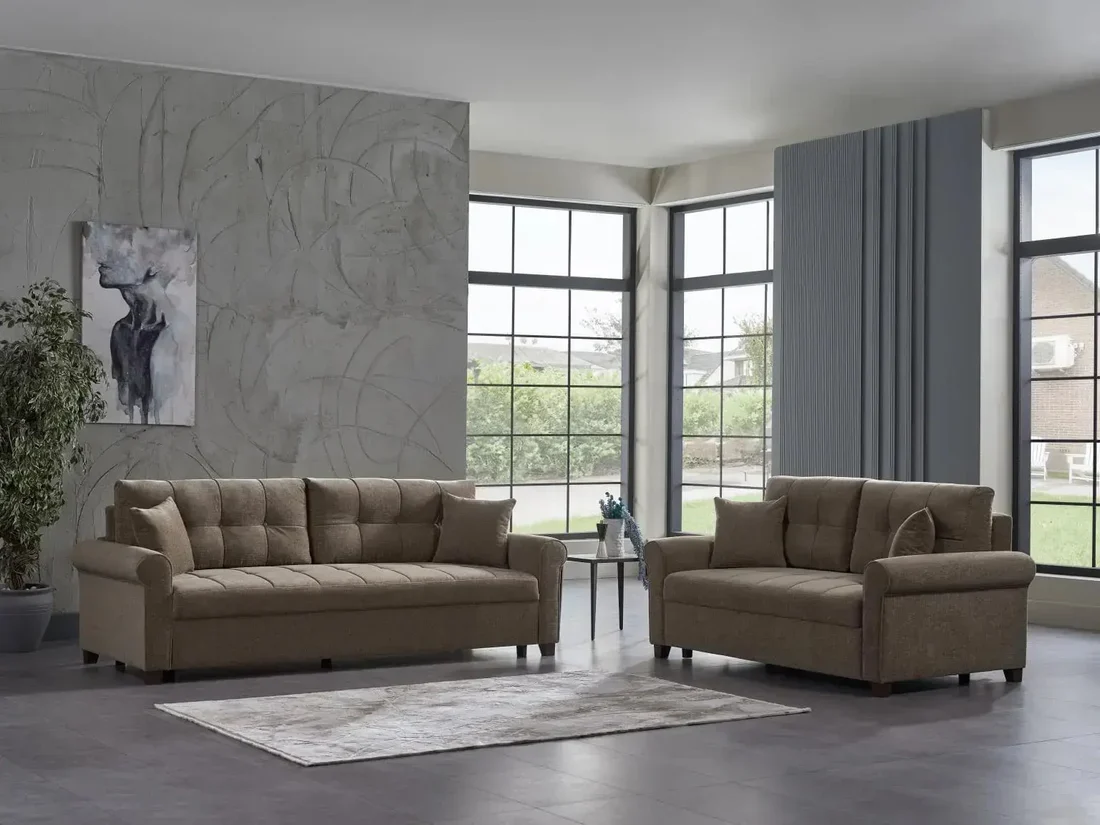 Mocca 2 Pc Sofa Sleeper - Brown or Gray