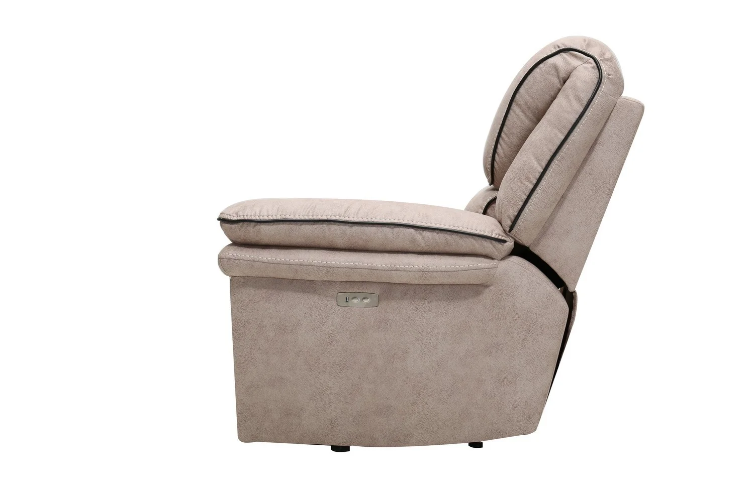 Modena 7098 Beige Chenille Power Sectional - Image 4