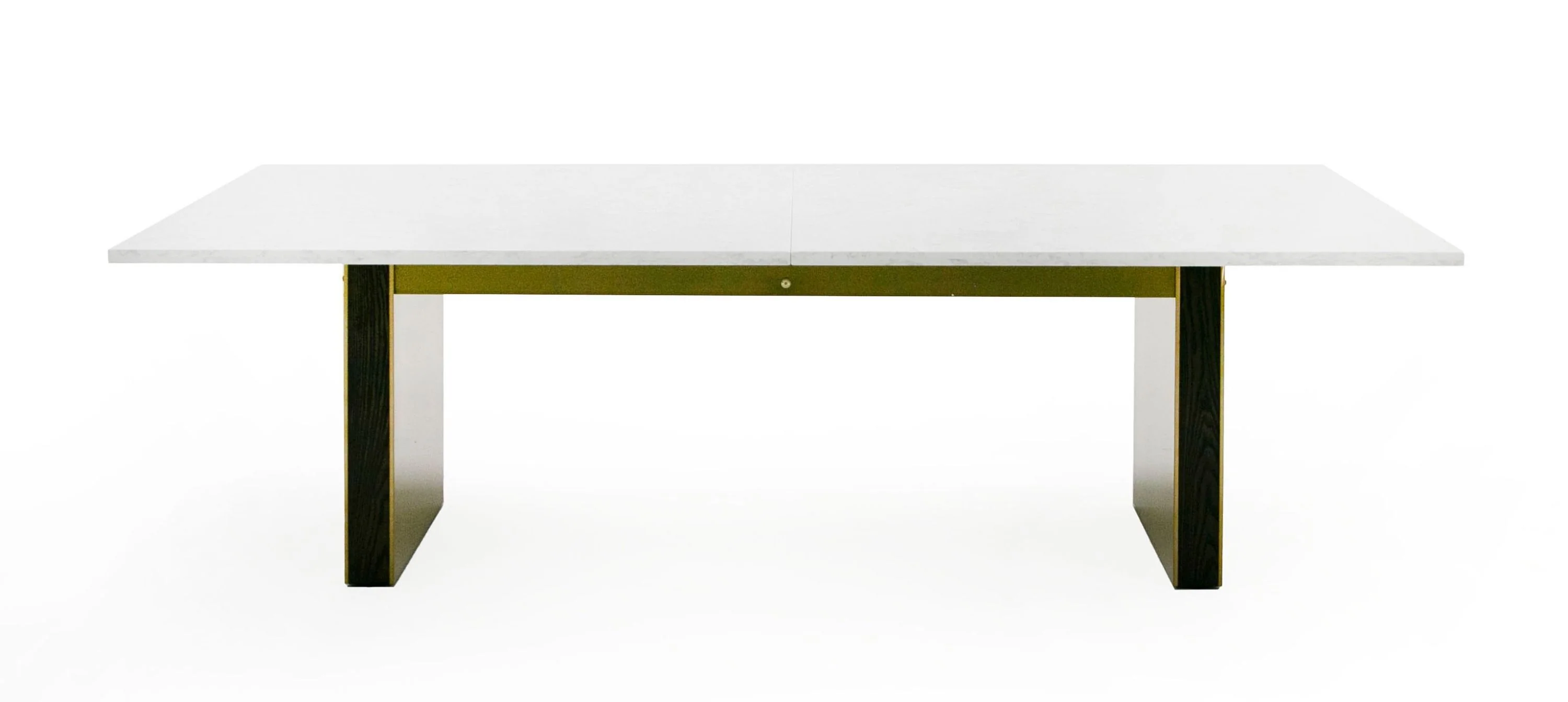 Modrest Auer - White Marble & Gold Dining Table - Image 5
