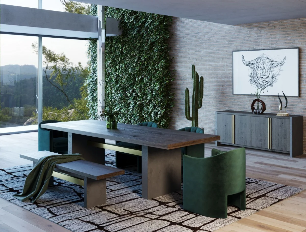 VIG Modrest June Modern Dark Grey Dining Table