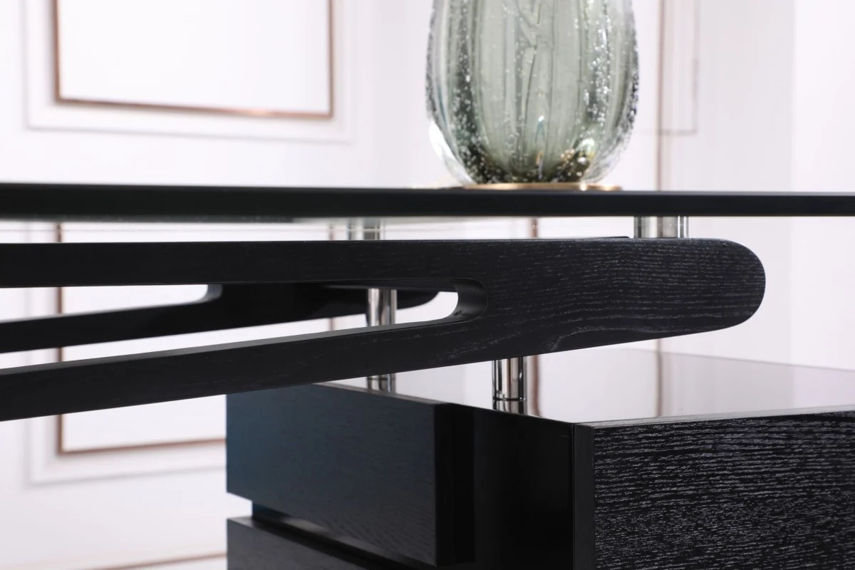 Modrest Suffolk - Contemporary Black Ash Desk - Image 6