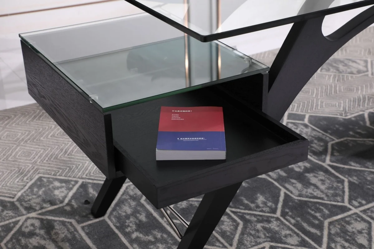 Modrest Suffolk - Contemporary Black Ash Desk - Image 7